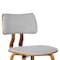 Armen Living Jaguar Mid-Century Dining Chair in Walnut Wood and Gray Fabric LCJASIWAGRAY - alternate 4